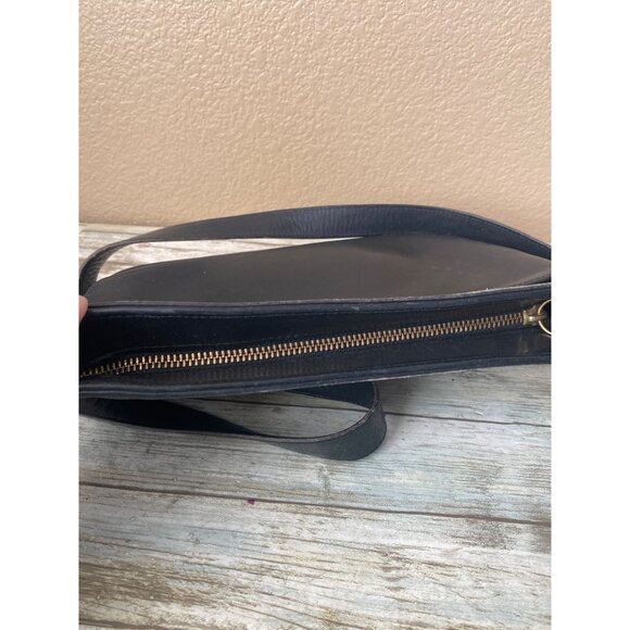 Coach 9802 Slim Equestrian Crossbody Black Leather Bag Made in USA 1997 - Picture 7 of 16